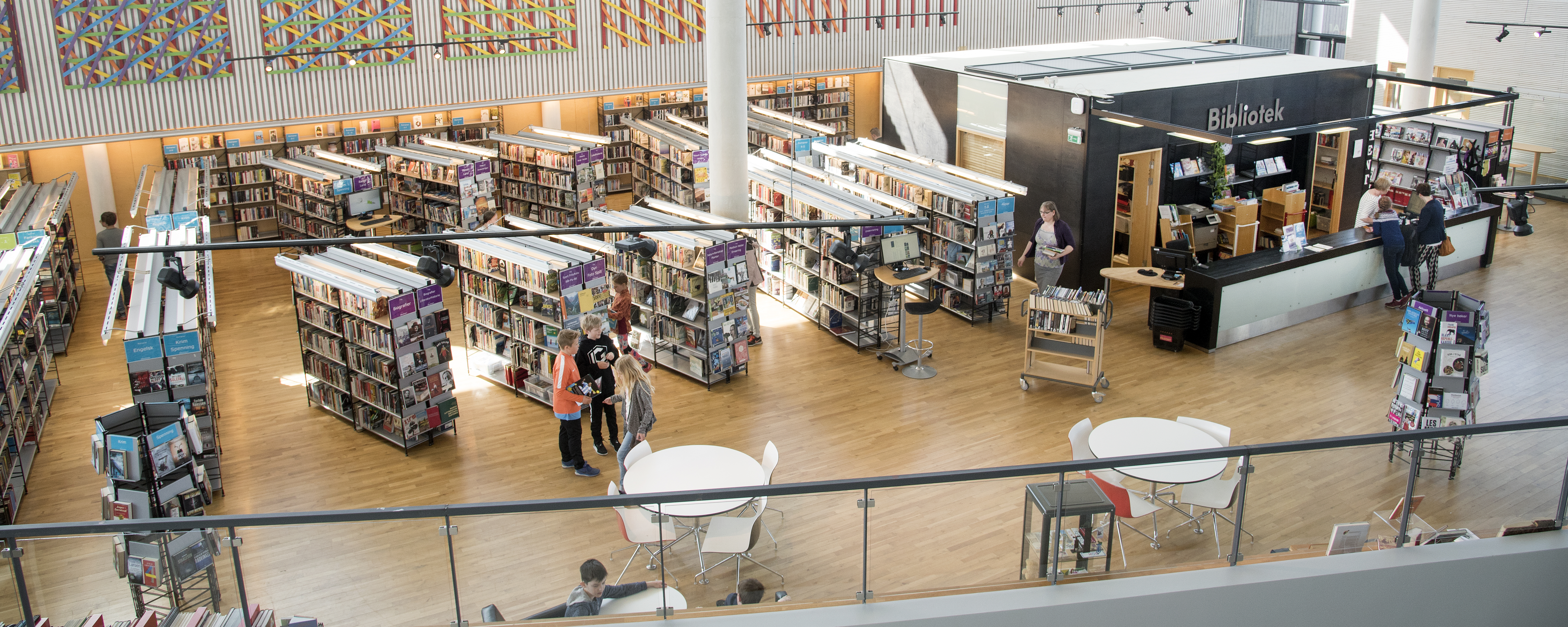 By&aring;sen bibliotek i fugleperspektiv